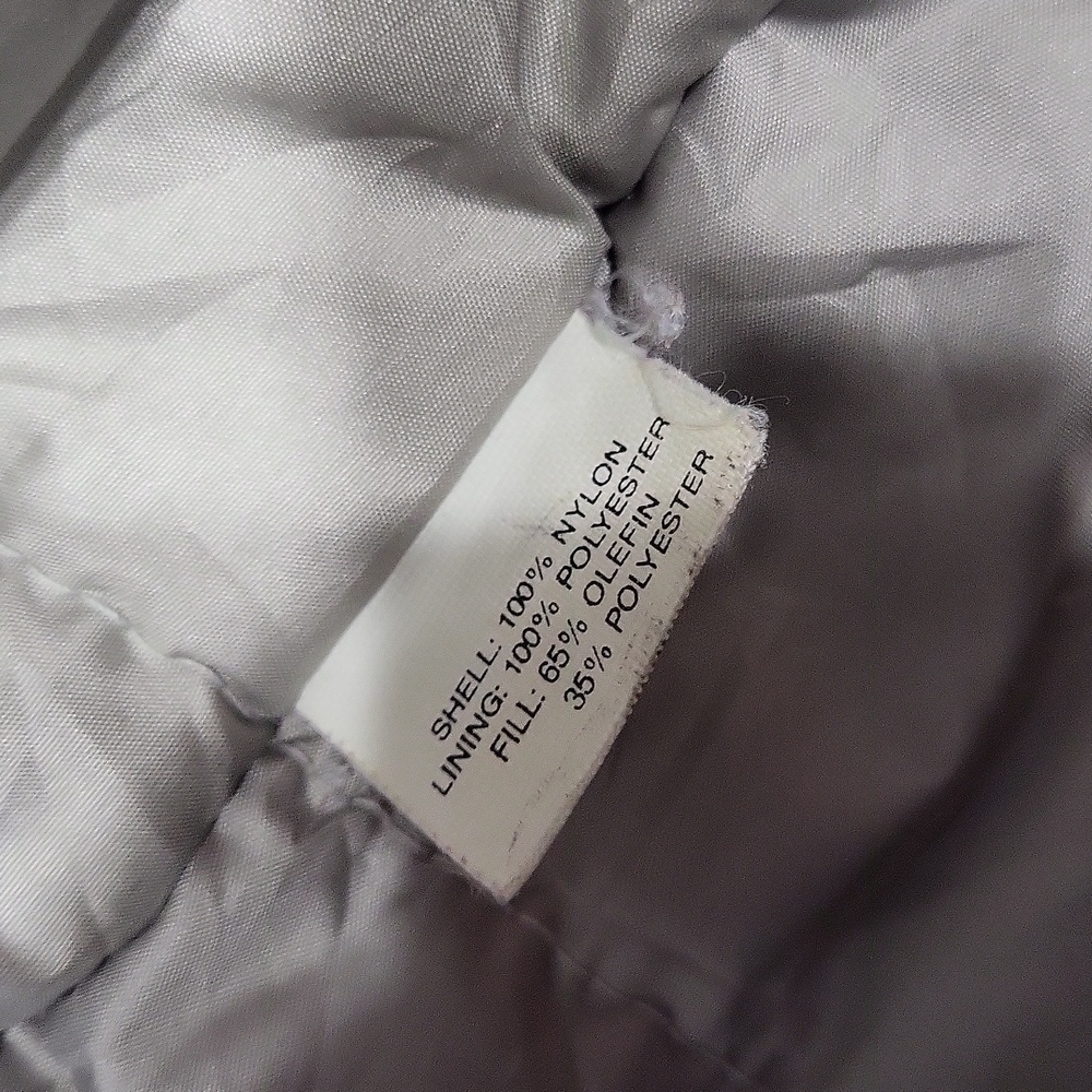 Vintage 80s L.L.Bean Purple Blue Winter Ski Puffer Jacket w/ Removable Hood M - Picture 11 of 12